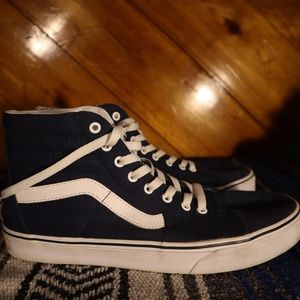 Dark Blue High Top Vans
